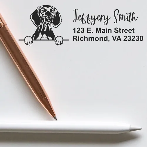 Vista 95 de American Bulldog Stamp Duo, Custom Return Address for Dog Lovers, Personalized Mail Mark for Letters and Cards