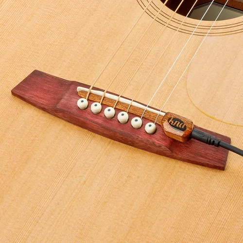 Vista 4 de KNA SG-1 Pastilla piezoeléctrica montada en puente para guitarra acústica, cuerda de acero, tono natural, país, folk, rock, ligero, desmontable