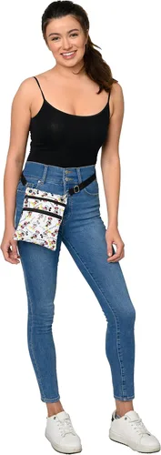 Vista 6 de Disney Bolsa de pasaporte cruzado de viaje Mickey Minnie Eeyore Stitch All Over Print