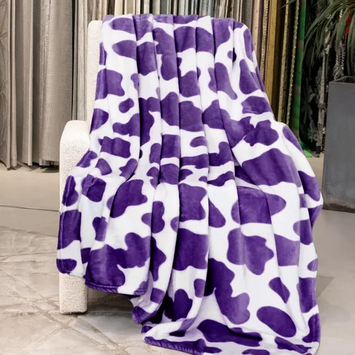 Vista 57 de Manta de vaca para niños de 40 x 50 pulgadas, ropa de cama de forro polar ultrasuave para niños y niñas, manta ligera para cochecito de bebé, bonita