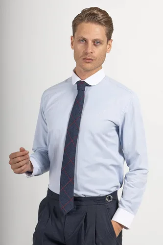 Vista 4 de Camisas de cuello de club para hombre Camisa de manga larga para hombre Camisas de vestir para hombre Camisas casuales elegantes Camisa