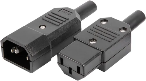 Vista 7 de uxcell 3 pares AC250V 10A IEC C14 macho C13 hembra, 3 terminales de clavijas adaptador en línea enchufe enchufe conectores de enchufe