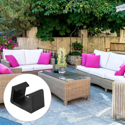 Vista 2 de PATIKIL Clips para muebles de patio, paquete de 8 abrazaderas de mimbre para muebles de ratán, sujetadores de silla de conexión fija para jardín al