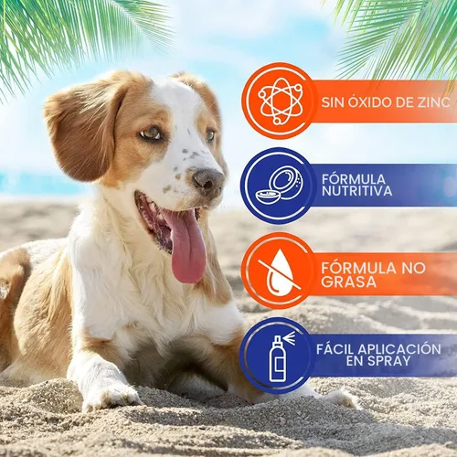 Vista 3 de Spray protector solar para perros, sin óxido de zinc, seguro para la piel y el pelaje, para todas las razas, 8 onzas Sun Protection Made Easy