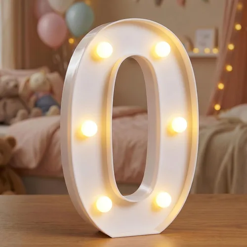 Vista 31 de Números de marquesina LED, números iluminados 2025 para fiestas, letras pequeñas iluminadas, número iluminado a pilas para cumpleaños o decoración