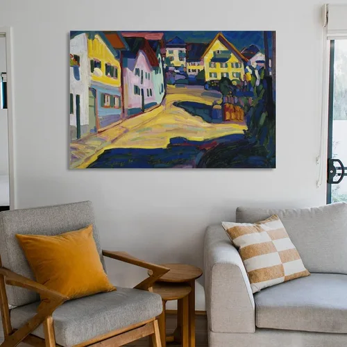 Vista 6 de Wassily Kandinsky - Pósteres de Murnau Burggrabenstrasse para pared, pintura fotográfica, póster colgante para decoración de dormitorio familiar