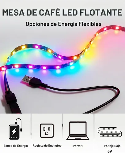 Vista 7 de FKWin Mesa de salón negra – Mesa de centro LED con luces, mesa de centro negra moderna contemporánea, mesa central cuadrada de superficie de alto