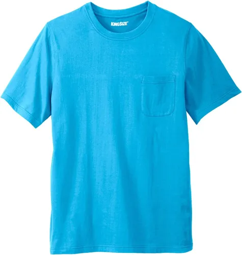 Vista 27 de KingSize Big & Tall Shrink-Less - Camiseta ligera, con cuello redondo, con bolsillo para hombre Gris Caliente Carbón