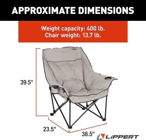 Vista 2 de Lippert Components 2021128653 Big Bear Silla de camping - Arena