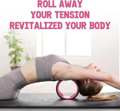 Vista 6 de Yes4All Yoga Wheel Roller, 500 lb Capacity Back Cracker Roller for Comfort HIPS & Neck, Available in 6”/10”/12” Sizes