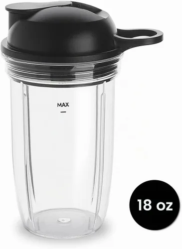 Vista 2 de Vaso de piezas de repuesto con tapa para llevar, compatible con NutriBullet Blender Combo NutriBullet Pro 1000 y NutriBullet Select 2.0 (18 onzas)