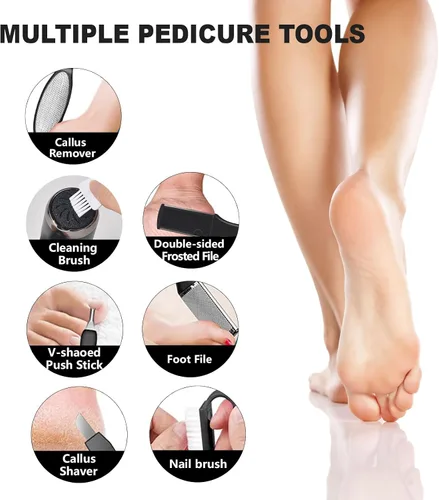 Vista 5 de LAVAED Removedor eléctrico de callos para pies, recargable, electrónico, IPX7, resistente al agua, kit de pedicura y pedicura, actualización