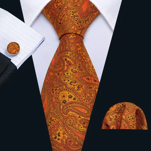 Vista 17 de Barry.Wang Juego de corbatas de seda para hombre, corbatas de boda de seda tejida formal de negocios casual (4/6/8PCS)