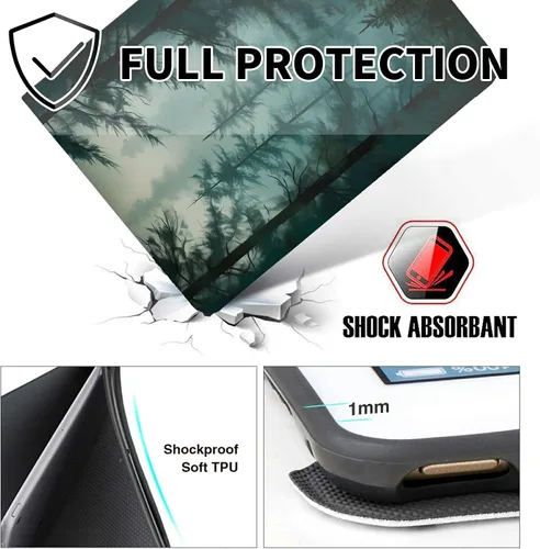 Vista 132 de Funda para tablet Fire 7 (12ª generación, versión 2022), delgada, a prueba de golpes, delgada, de piel sintética, con función de apagado/encendido