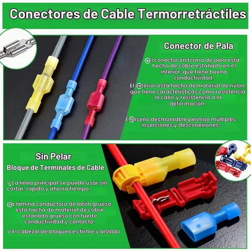 Vista 6 de Twidec/1530PCS Kit Ultimate de Conectores de Cable Termorretráctiles, Kit de Conectores de Pala Eléctricos Impermeables, Kit de Terminales