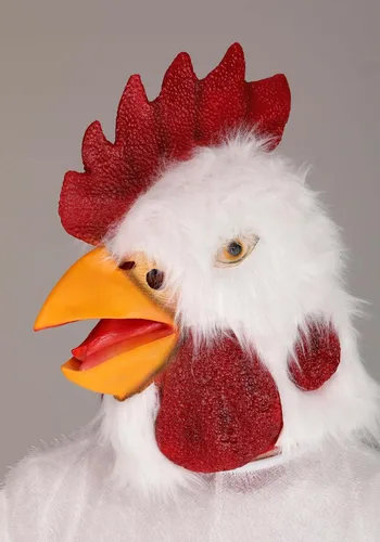 Vista 3 de Disfraz de gallo blanco de lujo para adulto