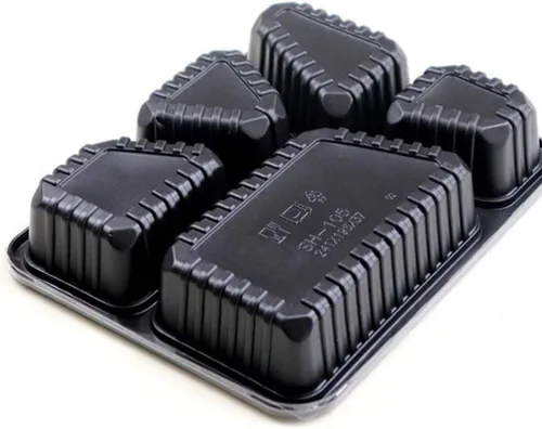 Vista 2 de Hemoton Contenedores de preparación de comidas de 5 compartimentos, paquete de 30 unidades de 9.64 x 7.87 x 1.57 pulgadas, caja de almacenamiento