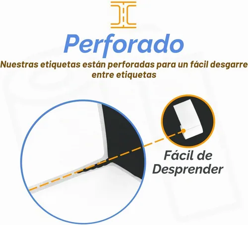 Vista 7 de Etiqueta térmica directa de 3.5" x 1", núcleo de 1", 4 rollos, 1380/rollo