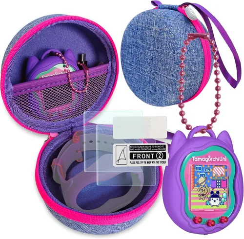 Vista 9 de Funda de silicona y funda de transporte para Tamagotchi Uni Interactive Virtual Pet Fundas protectoras para Tamagotchi Uni Watch con accesorios