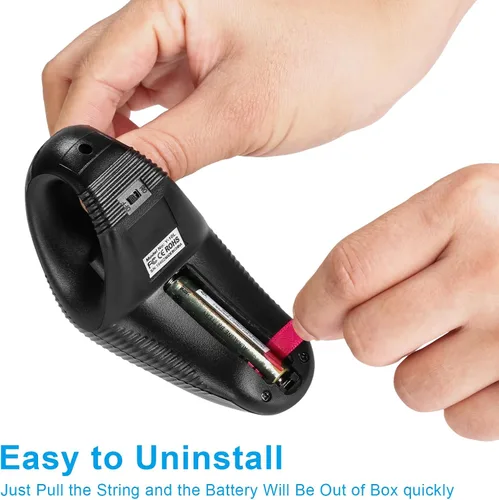 Vista 2 de welspo - Ratón inalámbrico USB de mano con puntero láser y bola de seguimiento (negro) Adecuado tanto para usuarios zurdos como diestros, interfaz