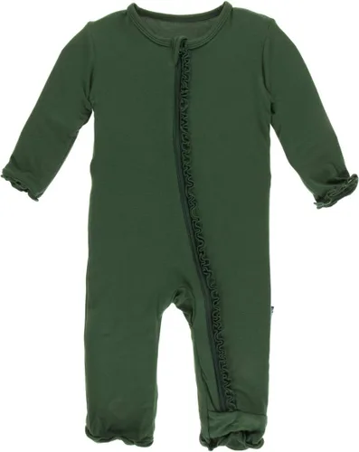 Vista 37 de KicKee Pants Mono sólido con volantes y cremallera Verde aloe