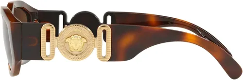 Vista 4 de Versace VE 4361 521773 Havana - Gafas de sol geométricas de plástico lentes marrones Havana 53-18-140