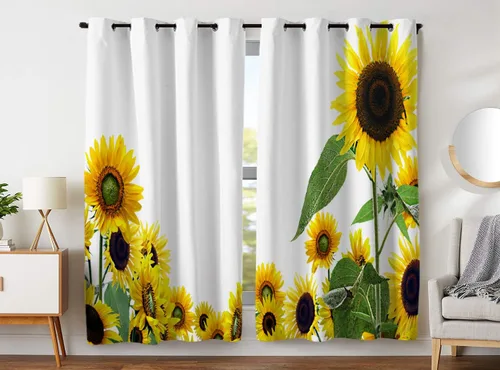 Vista 9 de Cortinas opacas de 42 x 63 pulgadas (2 paneles) con ojales para oscurecer la parte superior para dormitorio y sala de estar, deportes, béisbol