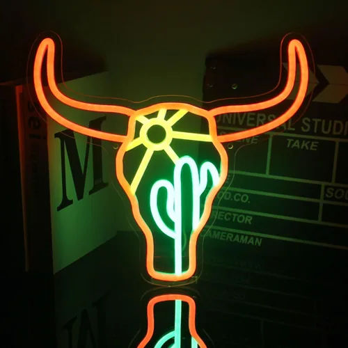 Vista 10 de Señal de neón abierta señora atractiva señora LED Bar signos para pared hotel tienda club decoración Dimmable Blue Letter Neon Light, Acrylic Neon