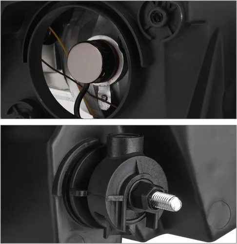 Vista 11 de M-AUTO Conjunto de faros delanteros con 4 bombillas LED premontadas de 6000 K compatibles con Ford Focus 2015-2017, carcasa cromada estilo OE, lente