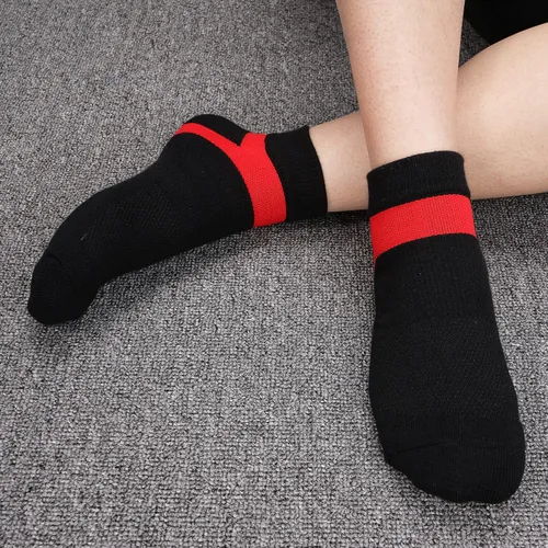 Vista 6 de 3 Pairs Men Compression Socks Thicken Ventilation Sweat-absorbent Support for Badminton Athletic Running Cycling