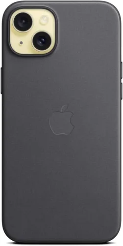 Vista 3 de Apple iPhone 15 Plus Funda FineWoven con MagSafe: Funda ligera para teléfono, compatible con carga inalámbrica, acabado suave tipo ante; Negro Rosa