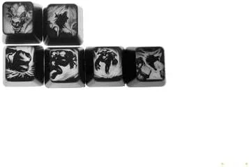 Vista 9 de League of Legends - Teclas personalizadas (Champion Alistar) - Grabado con láser con retrato de cada campeón, pasivo y habilidades. Se adapta a