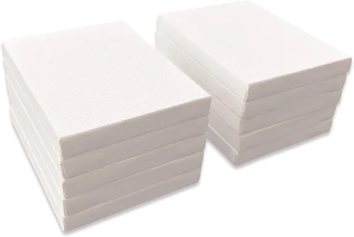 Vista 10 de LWR CRAFTS Mini lienzo estirado de 2 x 2 pulgadas, paquete de 12