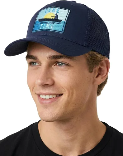 Vista 17 de Funky Junque Gorra de béisbol para hombre y mujer, diseño de camionero, con cierre de malla, ajustable, retro, transpirable Birdie Blitz - Beige