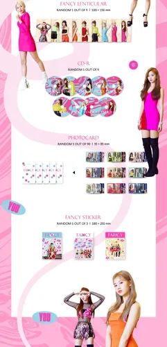 Vista 3 de Twice Fancy You 7th Mini Album Random Vesion PhotoBook+1p Lenticular+5p PhotoCard+1p Pegatina+Seguimiento Kpop Sellado