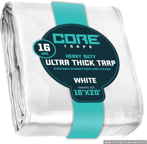 Vista 154 de Core Tarps - Lona resistente de 16 mm. / .62 pulgadas, impermeable, resistente a los rayos ultravioleta, a prueba de rasgaduras y roturas, lona