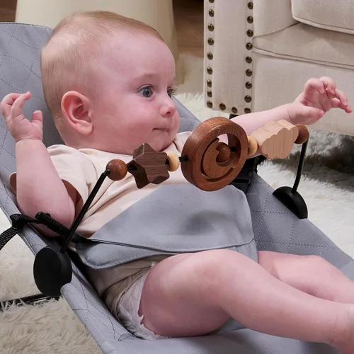 Vista 4 de Barra de juguete compatible con Baby Bjorn Bouncer Toy Bar para Baby Bouncer, accesorio de barra de juguete de madera duradera, juguete sensorial
