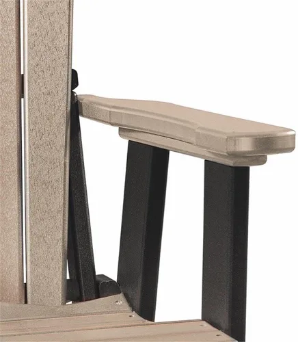Vista 3 de American Furniture Classics 515WWBK-K - Planeador doble con mesa, madera y negro