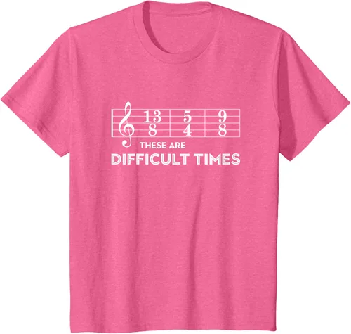 Vista 40 de Musician - Camiseta con texto en inglés "These are Difficult Times", talla S