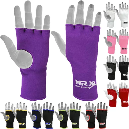 Vista 13 de Muay Thai Guantes interiores de boxeo protectores para mano, puño de MMA (negro, S)