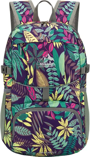 Vista 16 de WATERFLY Mochila de senderismo plegable: mochila de día de 25L ultra ligera para mujer y hombre - pequeña mochila plegable compacta para deportes al