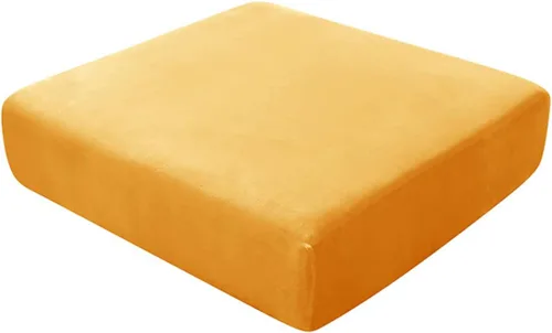 Vista 15 de Fundas de cojín de terciopelo, funda de cojín elástica para sofá, fundas de cojín individuales para silla, sofá biplaza, protector de muebles, Beige