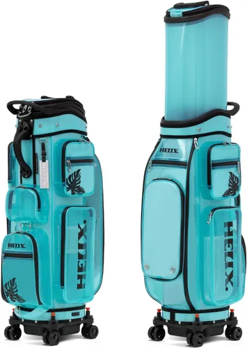 Vista 10 de HELIX -Bolsa de carrito de golf de golf, fácil de transportar, bolsa retráctil para carrito de golf con chasis de ruedas de bloqueo y empuñadura