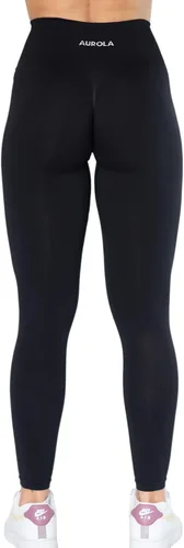 Vista 5 de AUROLA Leggings de entrenamiento para mujer, control de abdomen, a prueba de sentadillas, acanalados, gruesos, sin costuras, pantalones activos