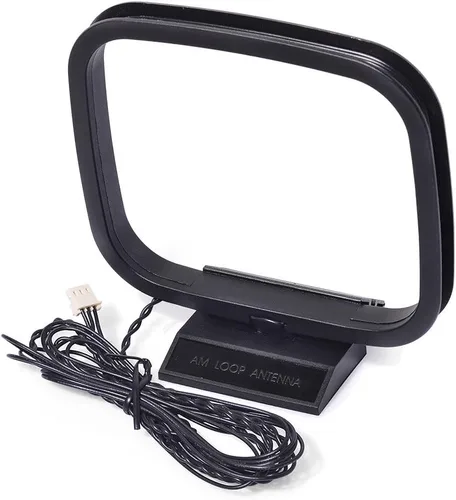 Vista 3 de Bingfu Antena dipolo FM de 75 ohmios Antena de bucle AM de 3 pines para Sony HiFi Series Sharp Stereo System Interior Digital HD Radio Bluetooth