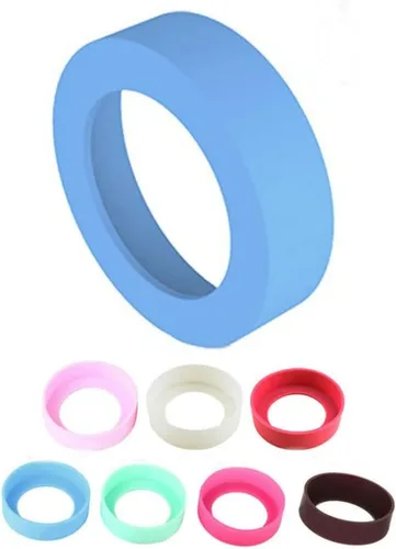 Vista 2 de AKOAK Funda protectora de silicona para la base de botellas de agua, 2.56 pulgadas, apta para tazas con diámetro de base inferior de 2.56 a 2.75