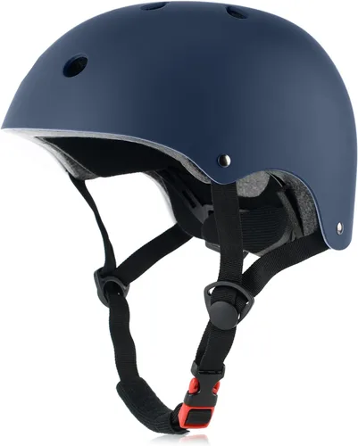 Vista 18 de Casco de bicicleta para niños, ajustable y para múltiples deportes, desde niños pequeños hasta jóvenes, 3 tallas Negro