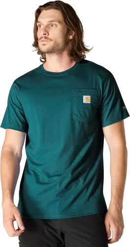 Vista 29 de Carhartt Force - Camiseta de manga corta, con bolsillo, de ajuste holgado y peso medio para hombre Malt