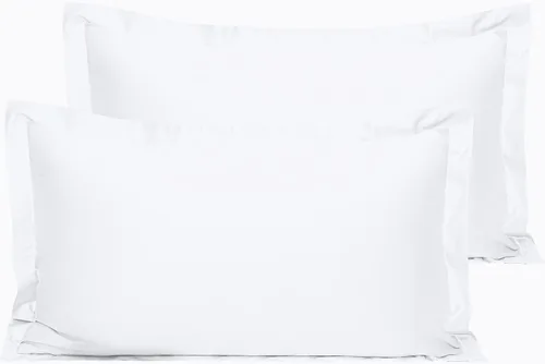 Vista 15 de NTBAY Fundas de almohada estándar de algodón – Fundas de almohada de algodón egipcio de 500 hilos, paquete de 2 fundas de almohada Oxford súper