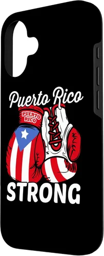Vista 2 de Guantes de boxeo con la bandera de Puerto Rico para iPhone 16 Boricua Puerto Rican Pride Case